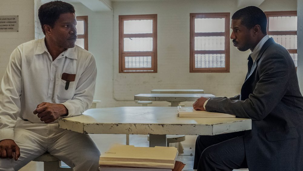 Michael B. Jordan and Jamie Foxx in Just Mercy