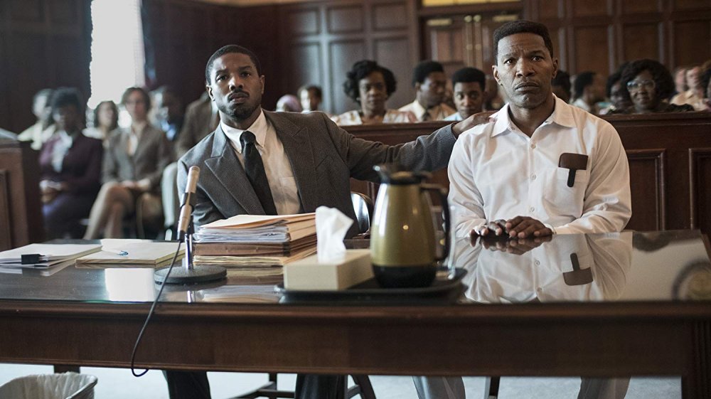 Michael B. Jordan and Jamie Foxx in Just Mercy