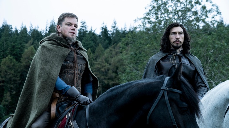 Matt Damon and Adam Driver ride horses