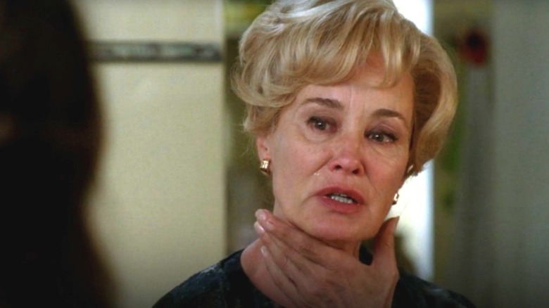 Jessica Lange crying grabbing throat