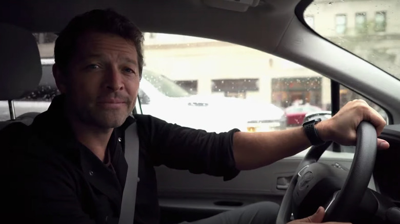 Misha Collins driving 