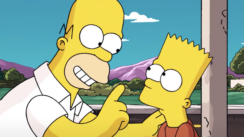 Homer and Bart in The Simpsons Movie