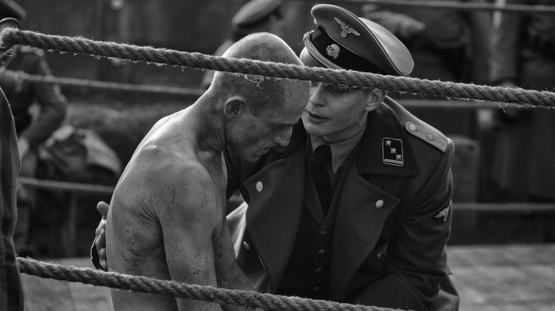 Harry Haft and Dietrich Schneider in the ring