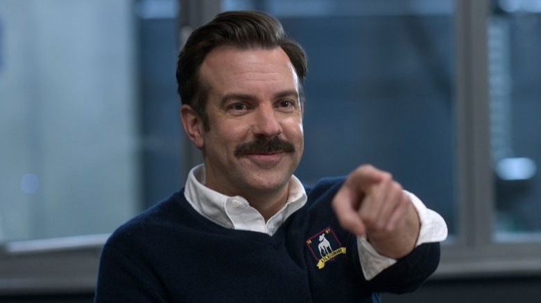 Ted Lasso points enthusiastically