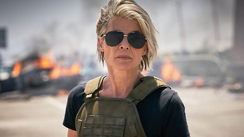 Middle-Aged Sarah Connor Wearing Aviators