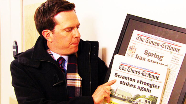 Andy showing the strangler headline