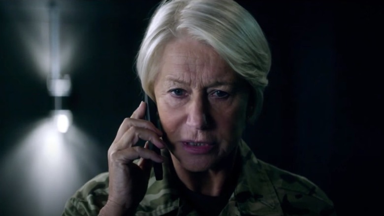 Helen Mirren looking worried