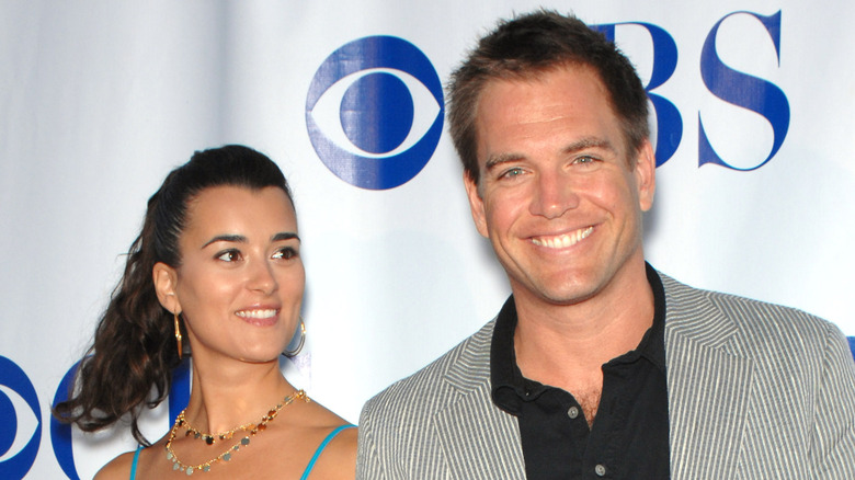 Cote de Pablo and Michael Weatherly posing together