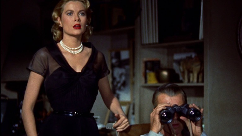 Grace Kelly James stewart spying serious