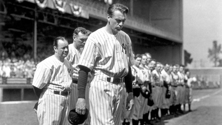 Gary Cooper as Lou Gehrig in The Pride of the Yankees