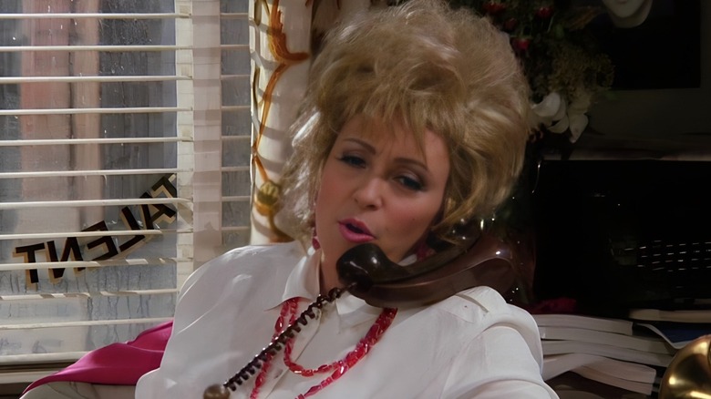 Joey's agent Estelle talking on the phone