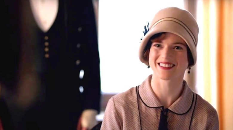 Gwen smiling in Downton Abbey