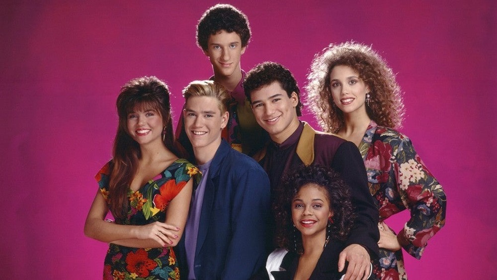 cast of Saved by the Bell smiling