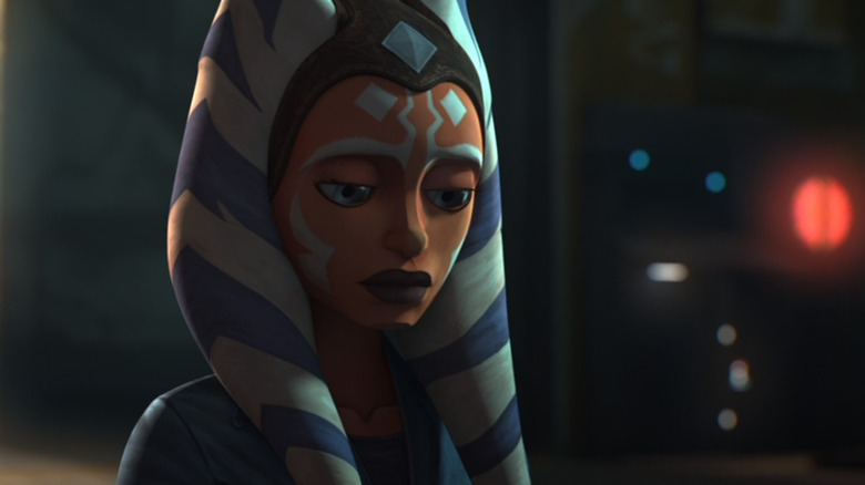 Ahsoka looks down sadly