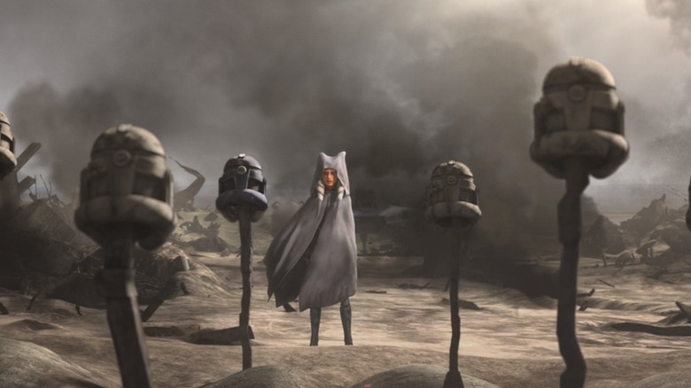 Ahsoka mourns the dead clones