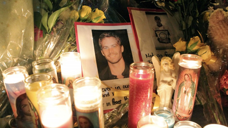 A shrine for Paul Walker after his death