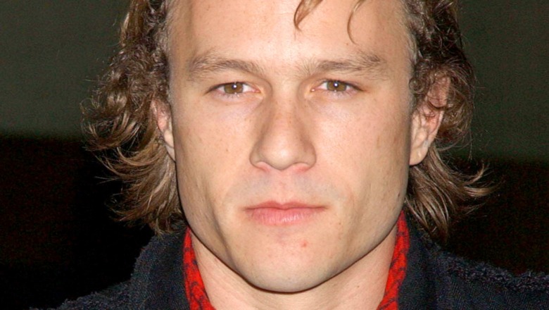 Heath Ledger squinting at camera