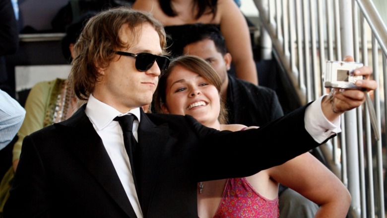 Heath Ledger with a fan