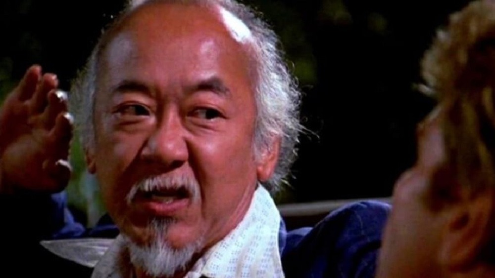 Mr. Miyagi instructing