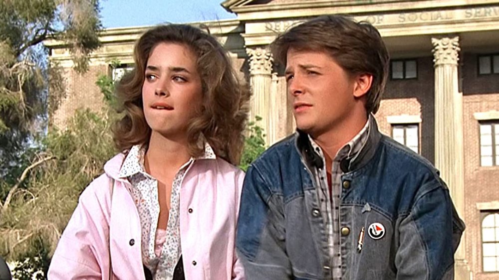 Claudia Wells and Michael J. Fox in Back to the Future