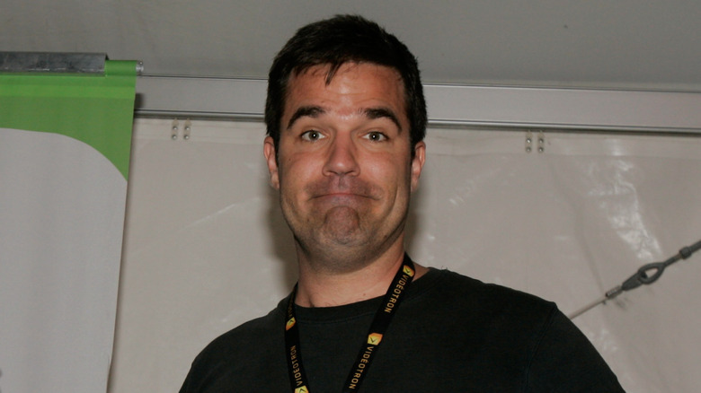 Rob Delaney silly frowning