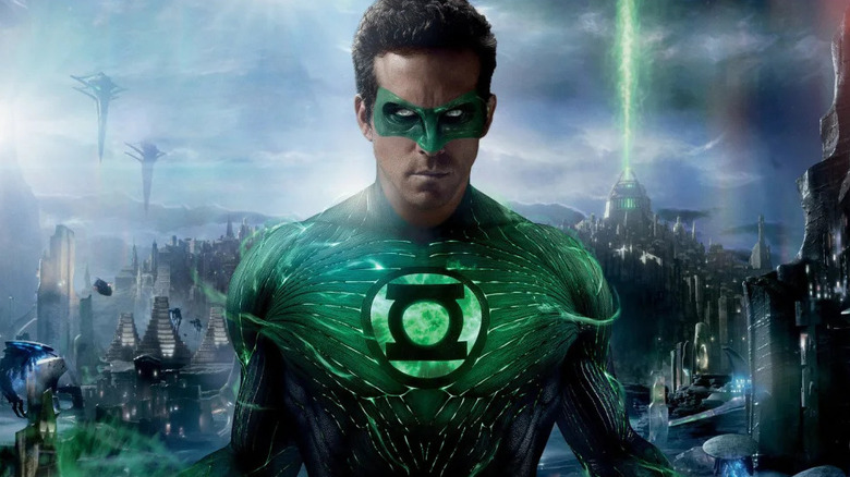 Hal Jordan wearing Lantern suit