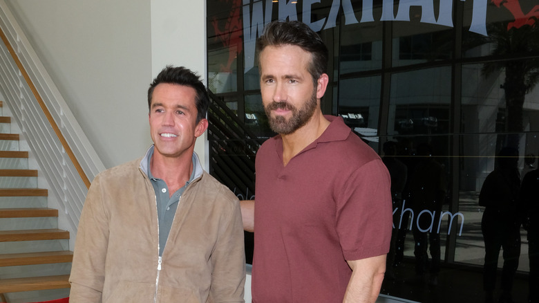 Ryan Reynolds and Rob McElhenney by Wrexham display