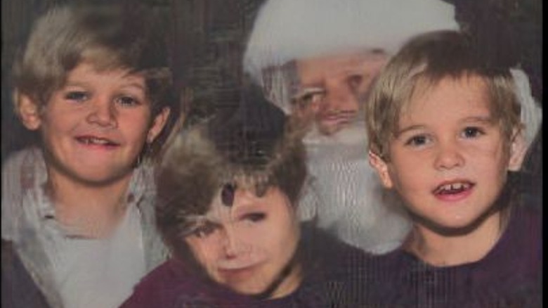 Mark, Wesley and Val Kilmer as children with Santa Claus