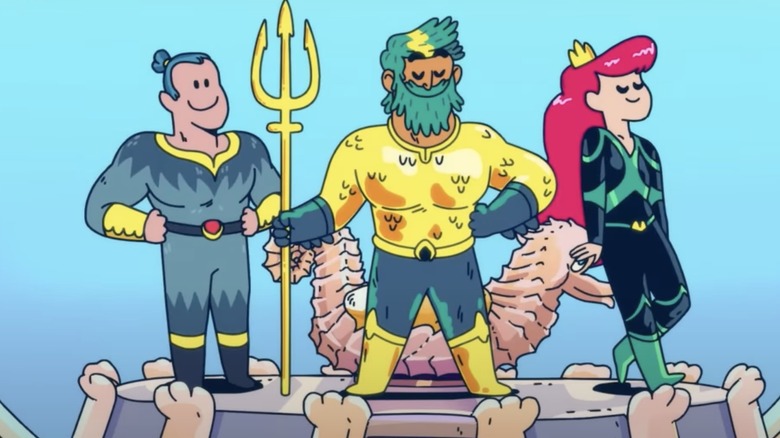 Vulka, Aquaman, and Mera in Aquaman: King of Atlantis