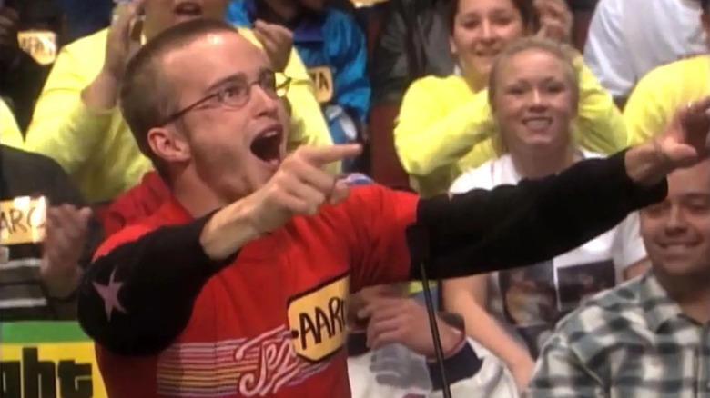 Aaron Paul screaming at Bob Barker on The Price Is Right