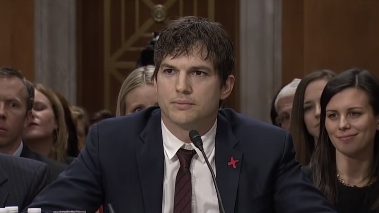 Kutcher testifying at Capitol Hill