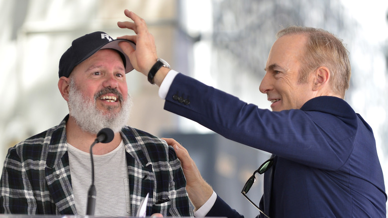 Bob Odenkirk lifts David Cross' hat