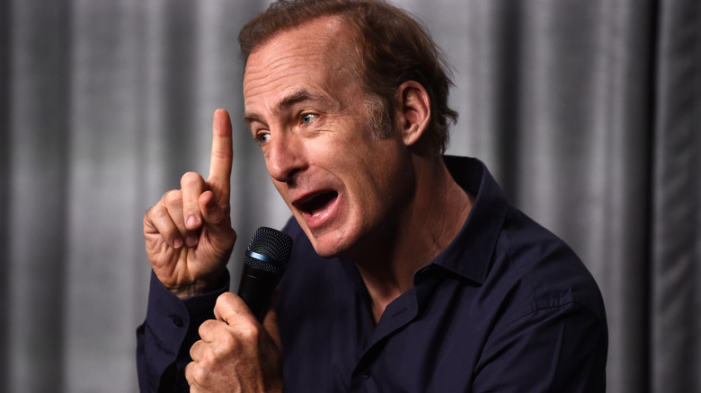 Bob Odenkirk holding finger up