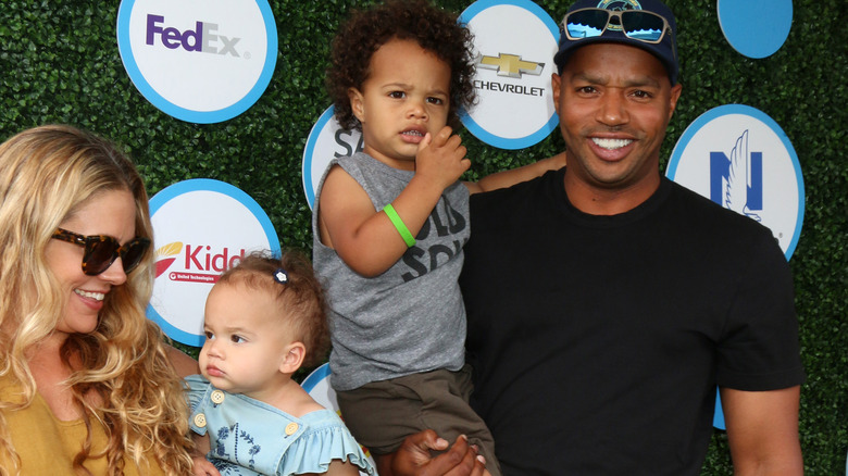 Donald Faison with his family