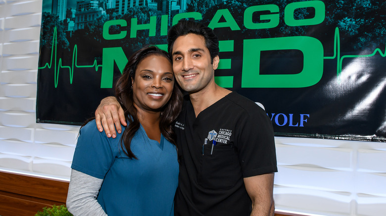 Marlyne Barrett and Dominic Rains smiling