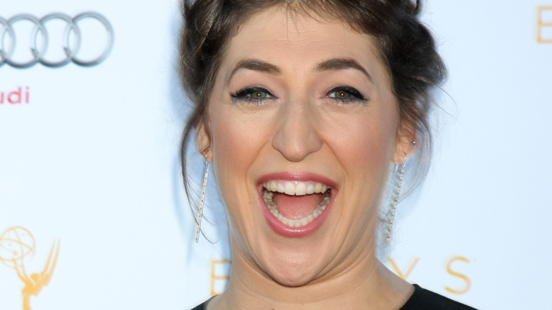 Mayim Bialik looking excited