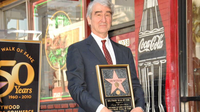 Sam Waterston receiving his Hollywood star