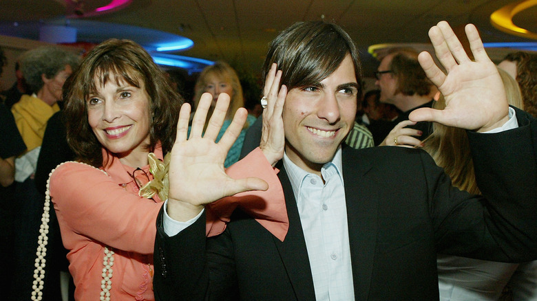 Talia Shire and Jason Schwartzman at the premiere of "I (Heart) Huckabees"