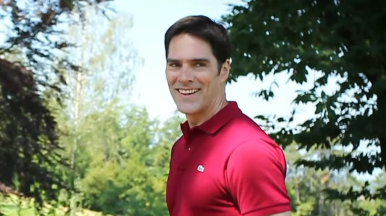 Thomas Gibson wearing golf shirt