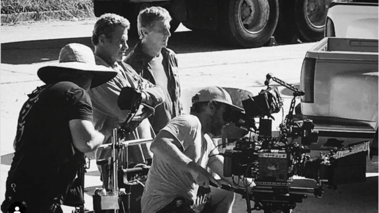 William Zabka behind the scenes of Cobra Kai