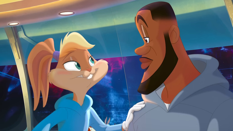 Lola Bunny and animated LeBron James