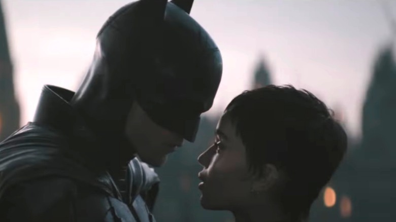 Batman and Selina embrace