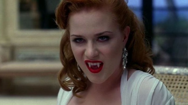 Sophie-Anne showing her fangs True Blood