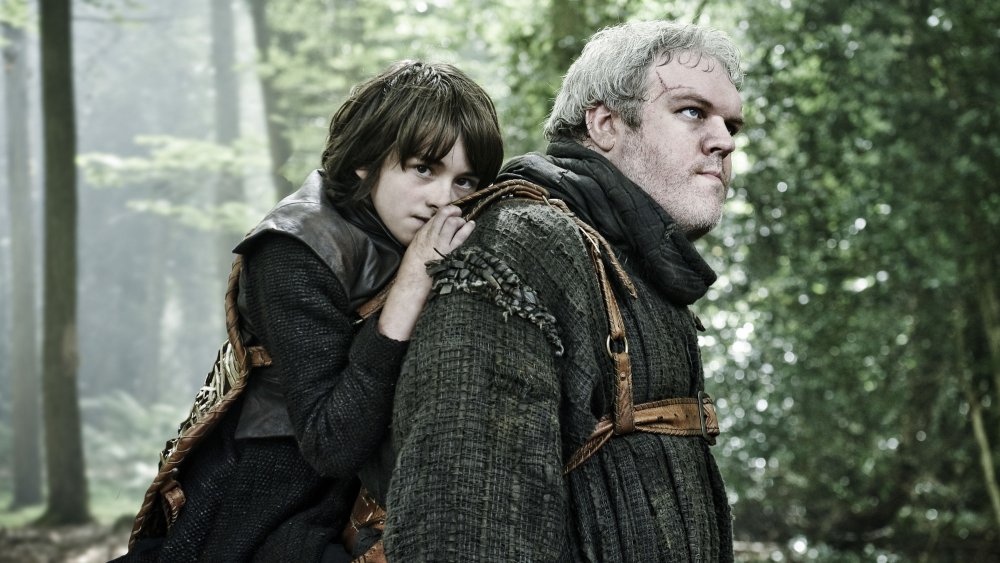 Isaac Hempstead Wright and Kristian Nairn in Game of Thrones