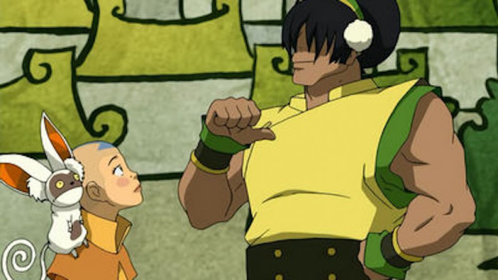 The gender-swapped theatrical versions of Toph and Aang