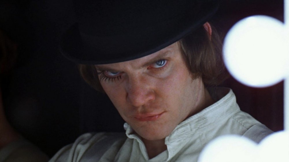 Malcolm McDowell as Alex DeLarge in A Clockwork Orange