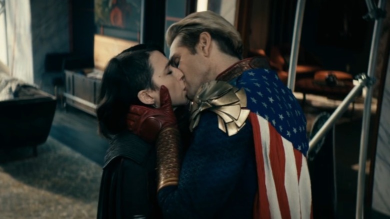 Homelander and Stormfront kiss