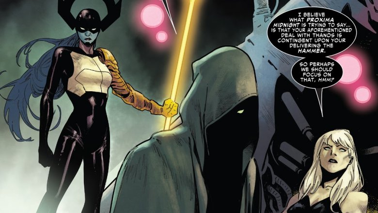 Hela, Proxima Midnight, and Black Swan in The Unworthy Thor issue 3