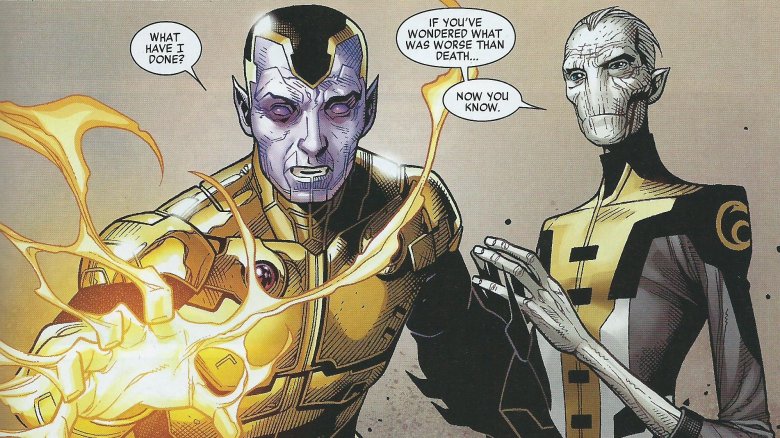 Thane and Ebony Maw in Infinity