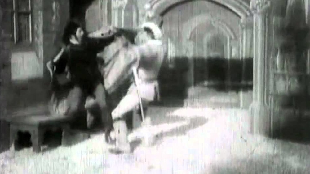 The cavalier and Mephistopheles fight in Le Manoir du Diable